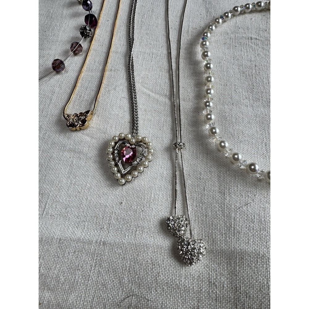 Coquette Vintage Jewelry Lot Hearts Butterflies Pearl Avon Rings Girly Bundle - Picture 2 of 9